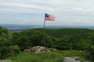 Veterans Flag atop Darcy's Ridge
